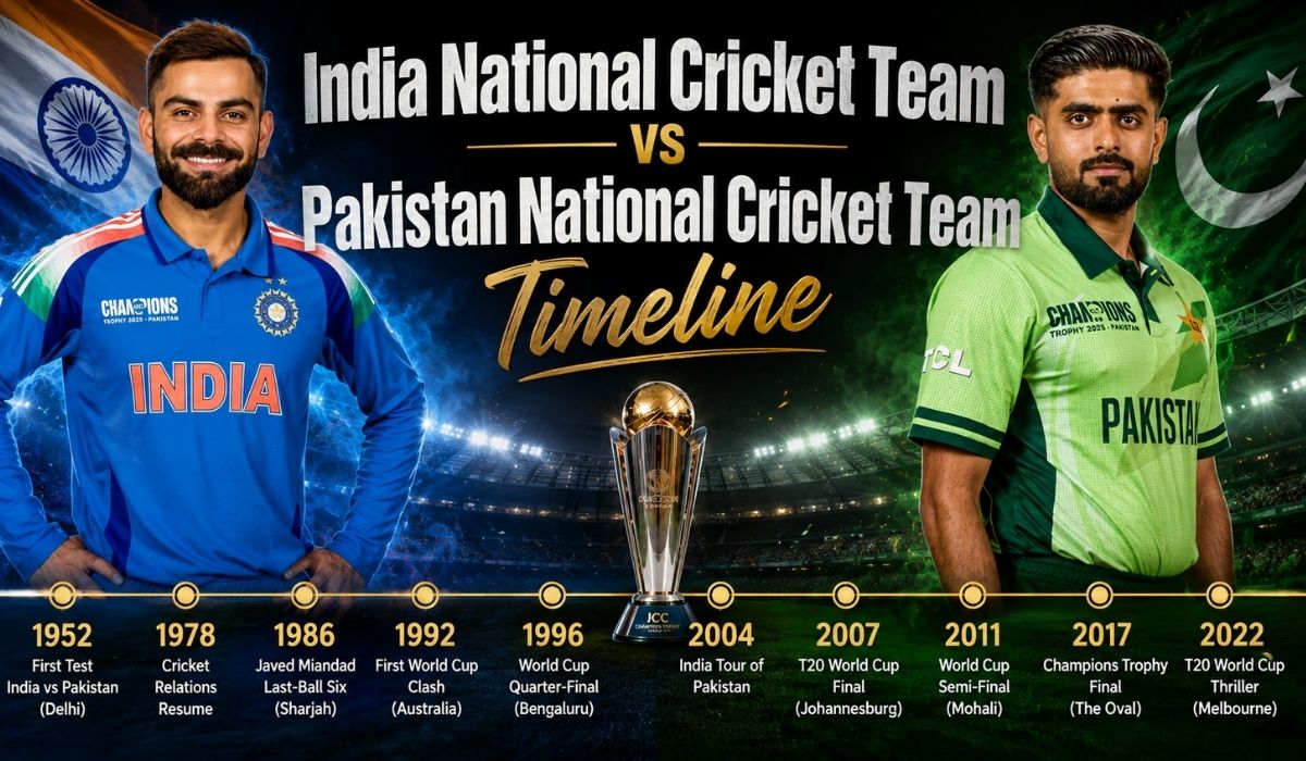 India National Cricket Team vs Pakistan National Cricket Team Timeline