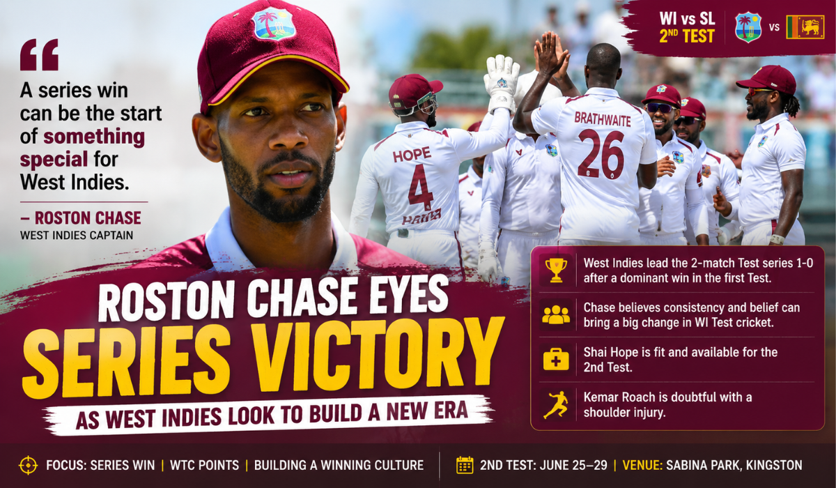 Roston Chase Eyes Series Victory as West Indies Look to Build a New Era